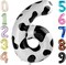 Balloons Number 6th Birthday Balloon for Boy Girl, 40 Inch Black White Cow Print Large 6 Foil Mylar Foil Balloon Helium Number Balloons Animal Farm Cowboy Cowgirl Themed Party